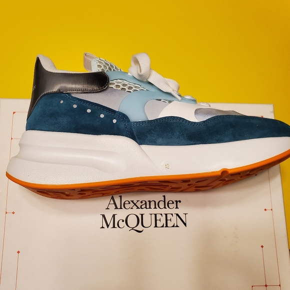 Alexander Mcqueen men Mix - Media trainer sneakers White , Multi Color. 9(EU42) - Picture 2 of 14